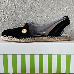 NIB C. Wonder Black Leather a suede Closed Toe Sandals Size 6.5M